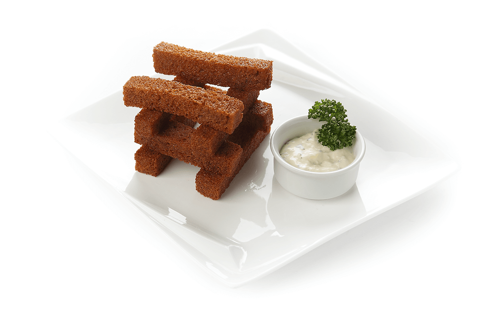 Гренки чесночные с соусом Гренки чесночные с соусом